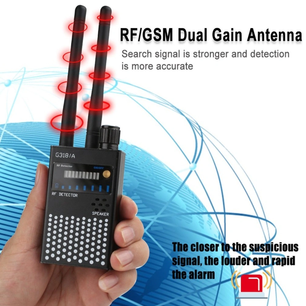 Full Frequency Anti Wiretapping RF Signal Detector Beep Sweeper GPS Bug Detector Anti-Inteference Detector