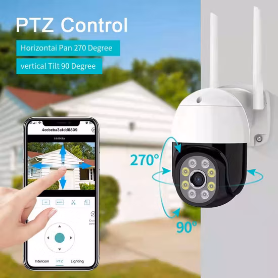 HD 1080P CCTV Wireless Security Camera Housing Monitor PTZ Outdoor WiFi Dome Hidden Spy Camera Surveillance